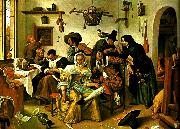 Jan Steen upp-och nedvanda varlden china oil painting reproduction